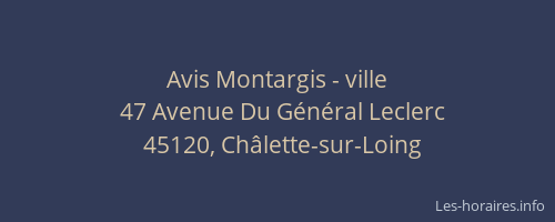 Avis Montargis - ville