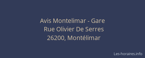 Avis Montelimar - Gare