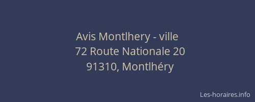 Avis Montlhery - ville
