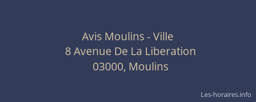 Avis Moulins - Ville