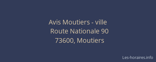 Avis Moutiers - ville