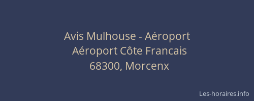 Avis Mulhouse - A&eacute;roport