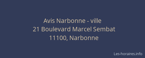 Avis Narbonne - ville
