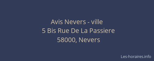 Avis Nevers - ville