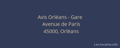 Avis Orléans - Gare