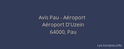 Avis Pau - Aéroport