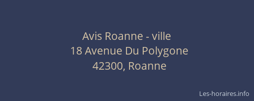 Avis Roanne - ville