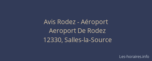 Avis Rodez - Aéroport