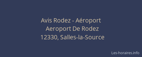 Avis Rodez - A&eacute;roport