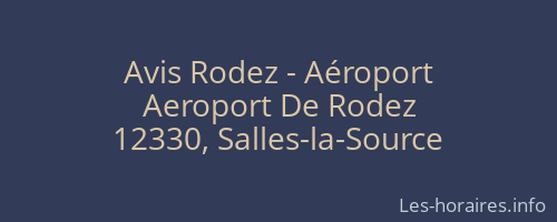 Avis Rodez - Aéroport