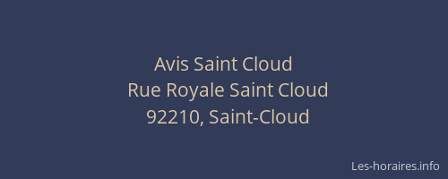 Avis Saint Cloud
