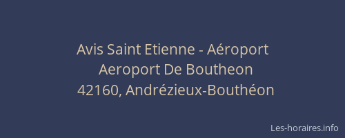 Avis Saint Etienne - Aéroport