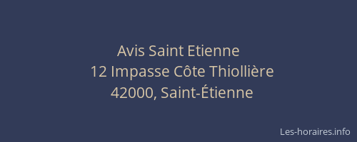 Avis Saint Etienne