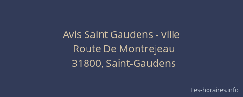 Avis Saint Gaudens - ville
