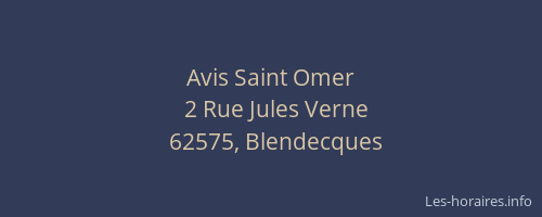 Avis Saint Omer