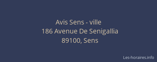 Avis Sens - ville