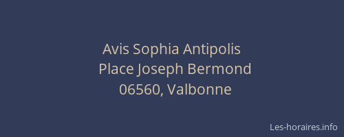 Avis Sophia Antipolis