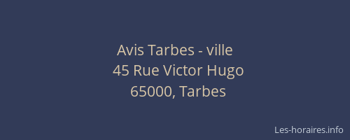 Avis Tarbes - ville