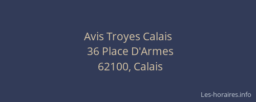Avis Troyes Calais