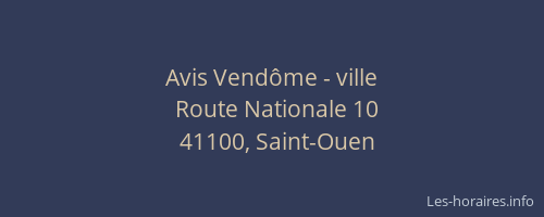 Avis Vendôme - ville