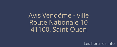 Avis Vendôme - ville