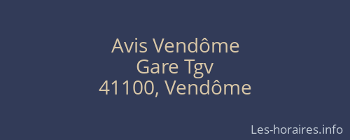 Avis Vendôme
