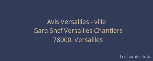 Avis Versailles - ville