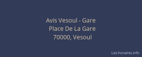 Avis Vesoul - Gare