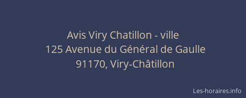 Avis Viry Chatillon - ville