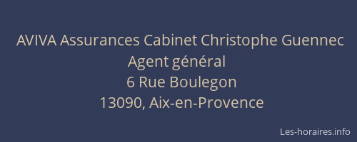 AVIVA Assurances Cabinet Christophe Guennec Agent général