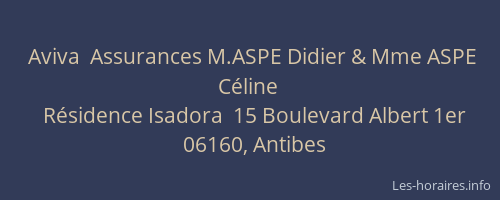 Aviva  Assurances M.ASPE Didier & Mme ASPE Céline