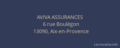 AVIVA ASSURANCES