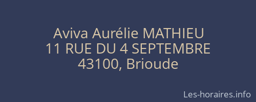 Aviva Aurélie MATHIEU