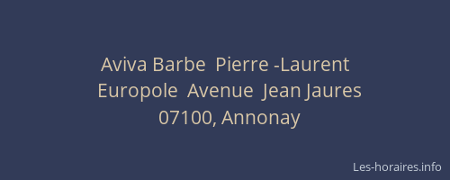 Aviva Barbe  Pierre -Laurent