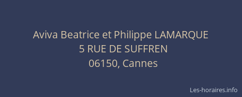 Aviva Beatrice et Philippe LAMARQUE