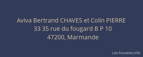 Aviva Bertrand CHAVES et Colin PIERRE