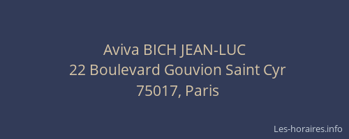 Aviva BICH JEAN-LUC