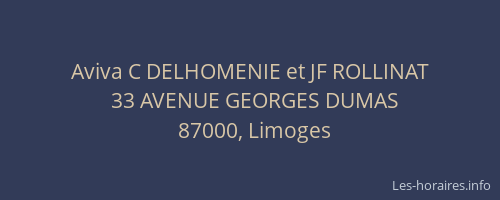Aviva C DELHOMENIE et JF ROLLINAT