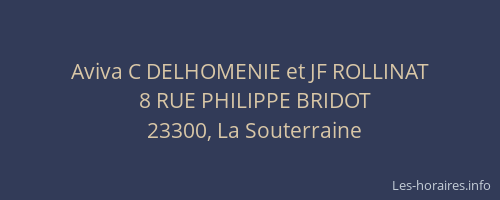 Aviva C DELHOMENIE et JF ROLLINAT