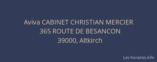 Aviva CABINET CHRISTIAN MERCIER