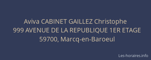 Aviva CABINET GAILLEZ Christophe