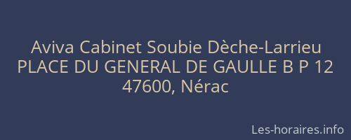 Aviva Cabinet Soubie Dèche-Larrieu