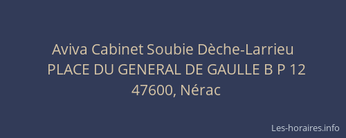 Aviva Cabinet Soubie Dèche-Larrieu