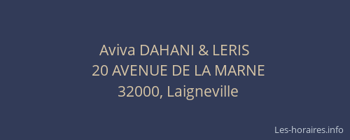 Aviva DAHANI & LERIS
