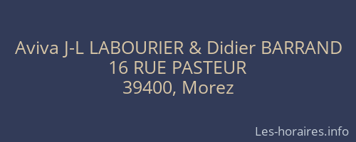 Aviva J-L LABOURIER & Didier BARRAND