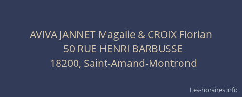 AVIVA JANNET Magalie & CROIX Florian