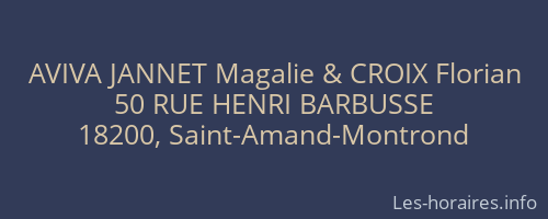 AVIVA JANNET Magalie & CROIX Florian