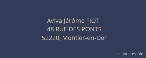 Aviva J&eacute;r&ocirc;me FIOT