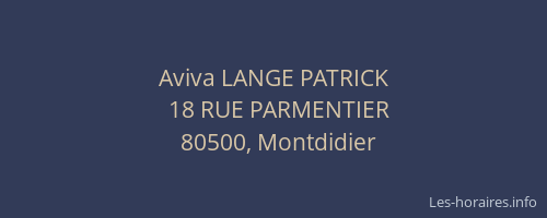 Aviva LANGE PATRICK
