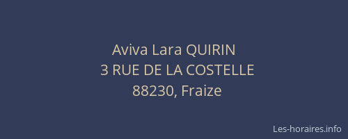 Aviva Lara QUIRIN
